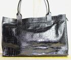 Bata and more Leather Tote, Croc Texture