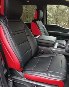FOR 2009-2023 FORD F350 F-350 MOTOPTES CAR SEAT LEATHER CUSHION DURABLE FULL SET - Picture 1 of 39