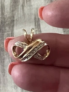 14kt yellow gold diamond pendants - Picture 1 of 11