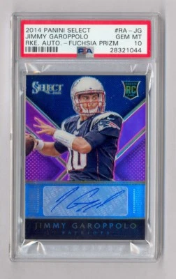 JIMMY GAROPPOLO 2014 PANINI SELECT FUCHSIA AUTO RC #46/75 PSA 10 GEM MINT POP 1 - Image 1 of 2