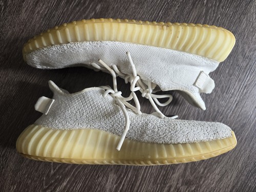 Adidas Yeezy Boost 350 Ape CP9366 Uomo 10 Scarpe Basse Bianco Panna Senza Solette