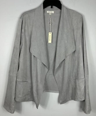 Cárdigan Max Studio Frente Abierto Gris Ceniza Talla XL NUEVO CON ETIQUETAS Precio de venta sugerido por el fabricante 98 USD Se siente como gamuza suave Foto 1 de 4