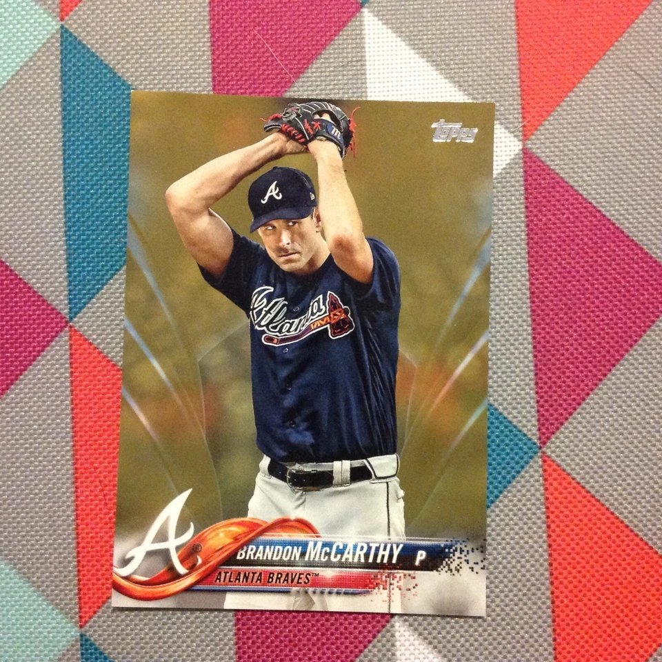 2018 Topps Update Series Gold #US224 Brandon McCarthy Braves 809/2018 made - Image 1 of 1