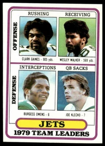 1980 Topps #507 Gaines / Walker / Owens Unmarked Checklist New York Jets - Bild 1 von 2
