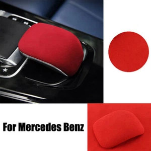 Suede Leather Car Gear Shift Knob Trim Cover For Benz A A35 A35L CLA CLA35 AMG - Picture 1 of 6