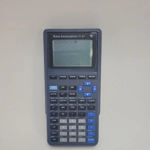 Texas Instruments TI-81 Graphing Math Calculator w/Cover Blue, Tested - Picture 1 of 4