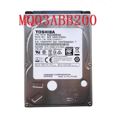 Toshiba 2TB MQ03ABB200 5400RPM 16MB SATA 2.5" Laptop HDD Hard Disk Drive 15mm - Image 1 of 4
