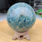 790G Natural Blue Apatite Ball Sphere Quartz Crystal Mineral Healing