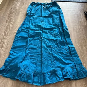 Vintage 90s Hippie Gypsy Unbranded Maxi Skirt Women's Size - M Blue - Picture 1 of 6