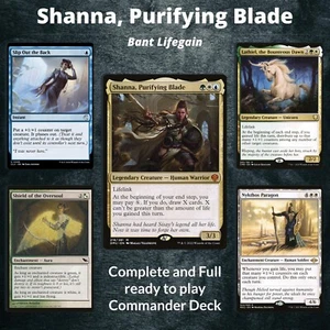 Shanna Purifying Blade Commander Lifegain MTG Magic full Deck EDH - Picture 1 of 9
