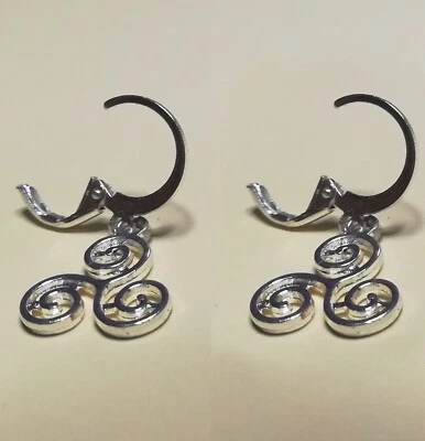 Orecchini Cerchio TEEN WOLF Spirale Lupo TRISKELE TRISKELION Allison Scott Derek - Immagine 1 di 3