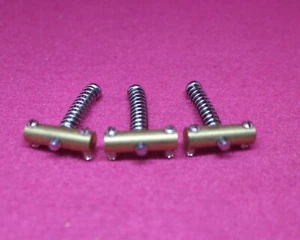 Juego de 3 sillas de montar redondas de puente Telecaster de latón con tornillos de ranura - Imagen 1 de 5