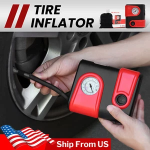 Heavy Duty 12V Portable Car Tyre Auto Tire Inflator Air Pump Compressor 100PSI - Picture 1 of 12