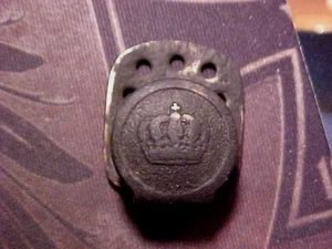 WW-1 German Army Prussian Crown Uniform Tunic Belt Retainer C.K. Button Hook WW1 - Picture 1 of 5