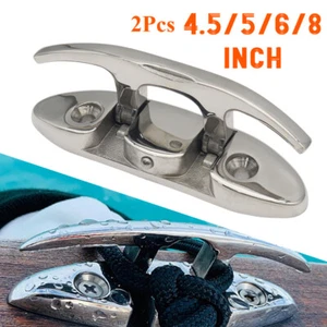 2x 316 Edelstahl Marine klappbare Festmacher Klampe Schwerlast Dock Deck Poller - Bild 1 von 15