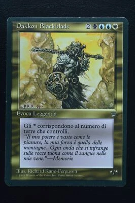 Magic The Gathering MTG DAKKON BLACKBLADE ITALIAN Legends LP Lightly Played - Image 1 of 2