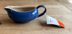 Le Creuset Stoneware 16 oz 460 ml Heritage Gravy Boat Cobalt Blue NEW - Picture 1 of 6