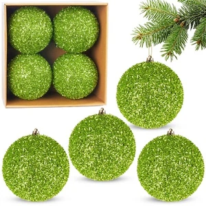 Weihnachtskugeln Set Christbaumkugeln Kunststoff 4 Glitzer Weihnachtsbaumkugeln - Bild 1 von 68