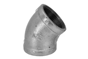 Galvanised Malleable Iron 45 Degree Elbow 40mm (1 1/2") - Picture 1 of 3