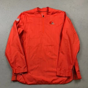 Cleveland Browns Jacket Mens Medium Orange Nike On Field 1/4 Quarter Zip NFL - Picture 1 of 11