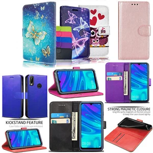 For Huawei Y6 2019 New Stylish PU Leather Wallet Flip Stand Phone Case Cover - Picture 1 of 14