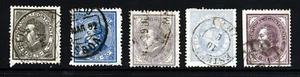 PORTUGAL 1880-82 Grupo Rey Luis SG 178, 181 y 184 P121/2 SG 187 y SG 191 P131/2 VFU - Imagen 1 de 2