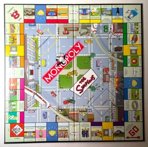 THE SIMPSONS Monopoly 2001 Game Board Only Wall Craft Decor Project - Picture 1 of 2