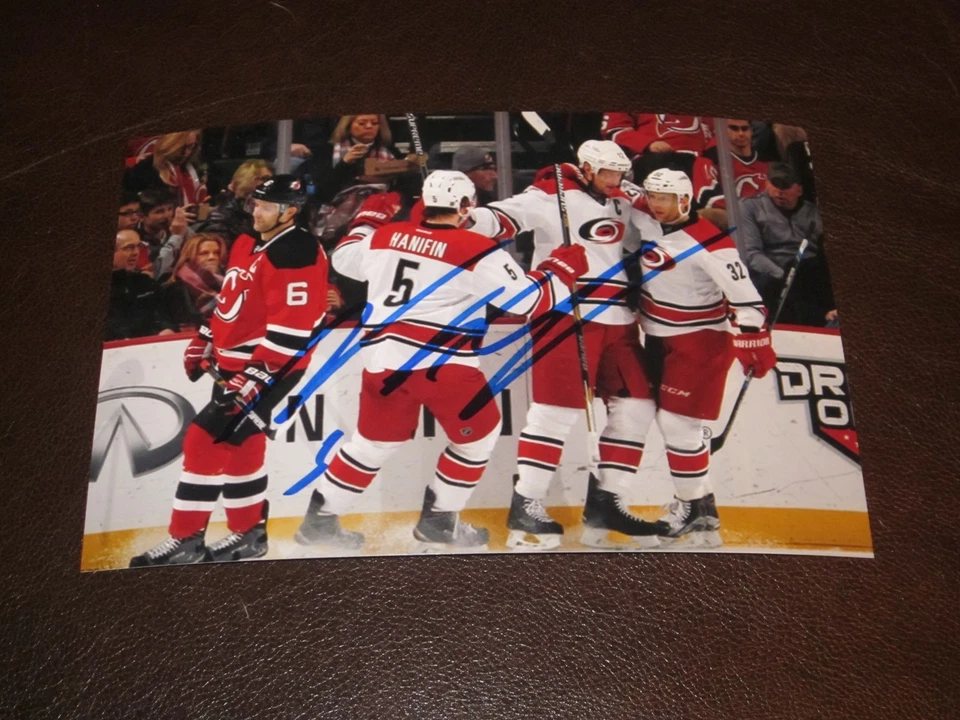 NOAH HANIFIN AUTOGRAPHED CAROLINA HURRICANES 4X6 PHOTO # 04 - Image 1 of 1