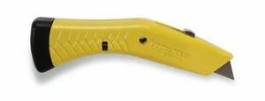 Cuchillo utilitario de alta resistencia amarillo de cambio rápido y funda de plástico Lutz 35701#357 - Imagen 1 de 5