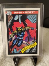 1990 Marvel Universe SERIES 1 Wolverine Patch #37 ROOKIE CARD rc impel