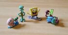 4 X SpongeBob Squarepants Mini Toy Figures Cake Toppers - Krabs Gary Squidward
