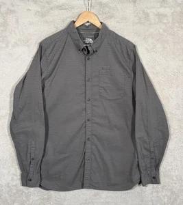 The North Face Button-Down Shirt Men Long Sleeve  Size L Striped Gray pocket - Picture 1 of 6