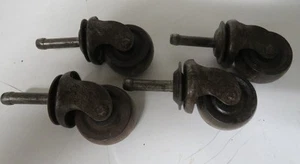1,45" Holzrollen Rollen 4er Set Schrank Kommode Tisch Stuhl Stall Antik - Bild 1 von 5