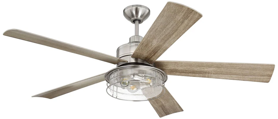 56" Craftmade Garrick Brushed Nickel LED Fan with Remote - Image 1 of 1