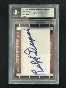 2013 Leaf Legends of the Ring Cut Signature Edition Ralph Dupas Auto 1 of 6 - Picture 1 of 2