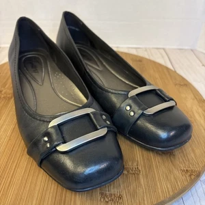 Trotters Sizzle T1251 001 Damen-Ballerinas schwarz Leder Slipper flach Größe 9 N - Bild 1 von 11