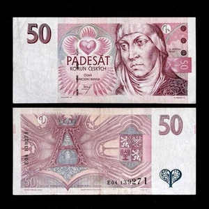 1997 Czechoslovakia 50 Korun Paper Money Czech Currency Old Czechia Banknote VF - Picture 1 of 3