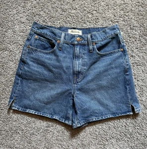 Madewell Relaxed Mid Length Denim Shorts Size 25 NJ056 10.5” Rise Jorts - Picture 1 of 8