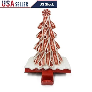 Porta calze natalizie albero menta piperita pasta argilla gancio glitterato espositore decorazione - Foto 1 di 5