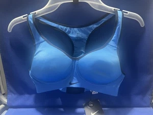 *NIKE PRO RIVAL 360 HIGH SUPPORT BLAU SPORT BH GR. 32B - Bild 1 von 4