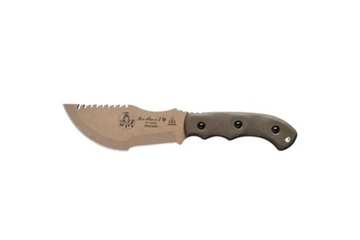 TOPS Tom Brown Tracker #1 Coyote Tan Fixed Blade 1095 Survival Knife - Image 1 of 4