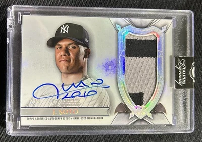 PARCHE DE PLATA DINASTÍA TOPPS JUAN SOTO 2024 AUTOMÁTICO SP #2/5 YANKEES #JS5 Foto 1 de 2