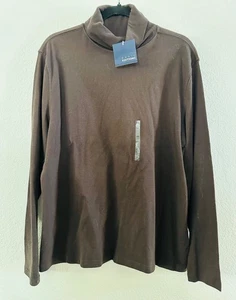 Kmart Basic Editions Women's Brown 100% Cotton Turtleneck Shirt Size XXL NWT Y2K - Picture 1 of 3