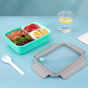1500mL Box Portable Lunch Box With 4 Compartments Proof Lunch 3 - Picture 1 of 13