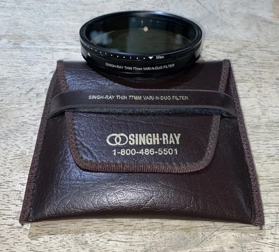 SINGH-RAY THIN MOUNT 77mm VARI-N-DUO NEUTRAL DENSITY FILTER & SOFT CASE - Image 1 of 4