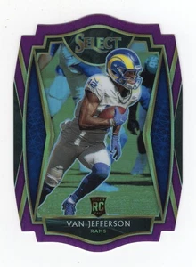 2020 Panini Select Van Jefferson #171 Purple Prizm Die Cut Rookie - Bild 1 von 2