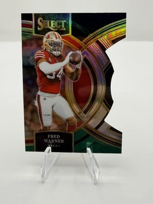 2023 Select Fred Warner Premier Level Black & Green Die-Cut Prizm #195 🔥 - Image 1 of 2