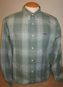 CHAPS Long Sleeve Green Button Up Dress SHIRT 2XL XXL nwot Stripes - Picture 1 of 4