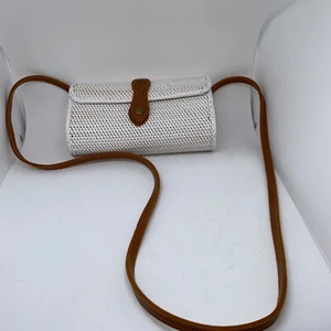 Boho bali bag rectangle white -Rattan Summer Beach - Picture 1 of 7
