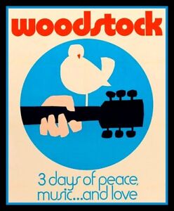 4.5" Original Woodstock Music Festival art vinyl sticker. decal for car, laptop.
